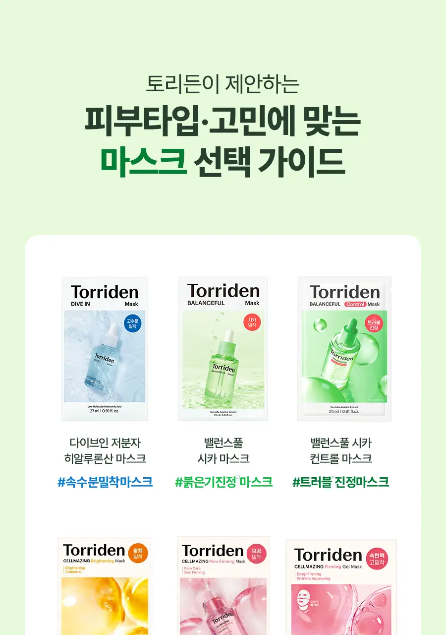 [NEW] 토리든 밸런스풀 시카 컨트롤 마스크 10매 상세페이지 35